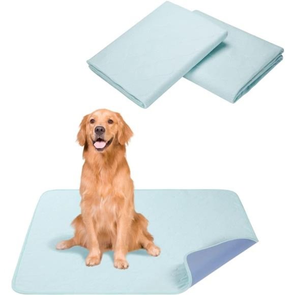 Washable Pee Pads for Dogs, 2 Pack Reusable Puppy Pads Waterproof Pad, 18" x 24" - Picture 1 of 6